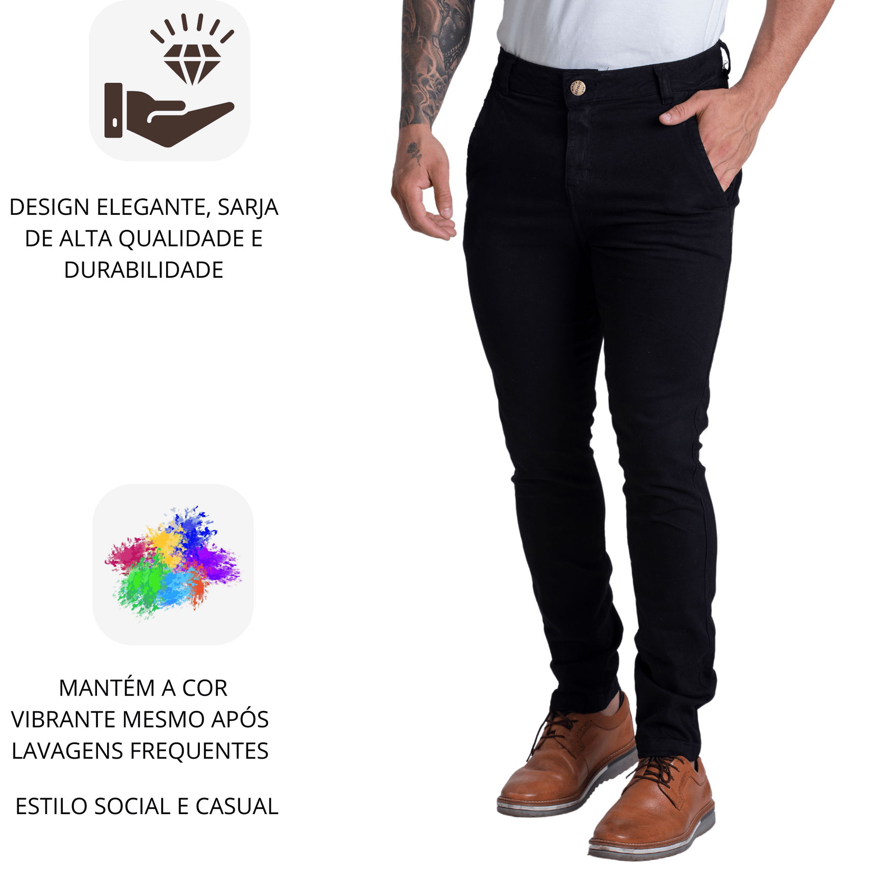 Calça Masculina Sarja