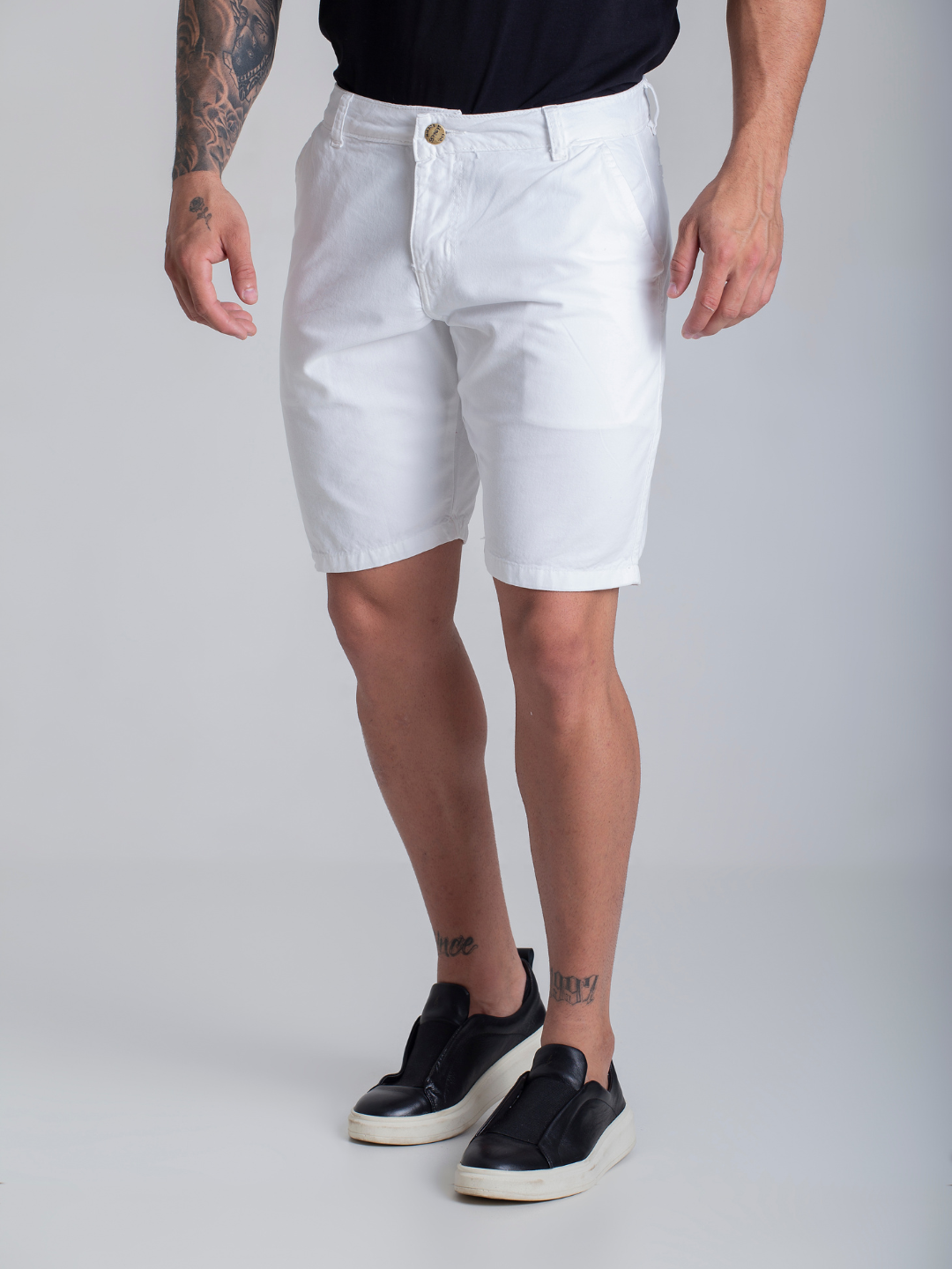 Bermuda Social Short Brim Com Bolsos Slim Fit Coloridas