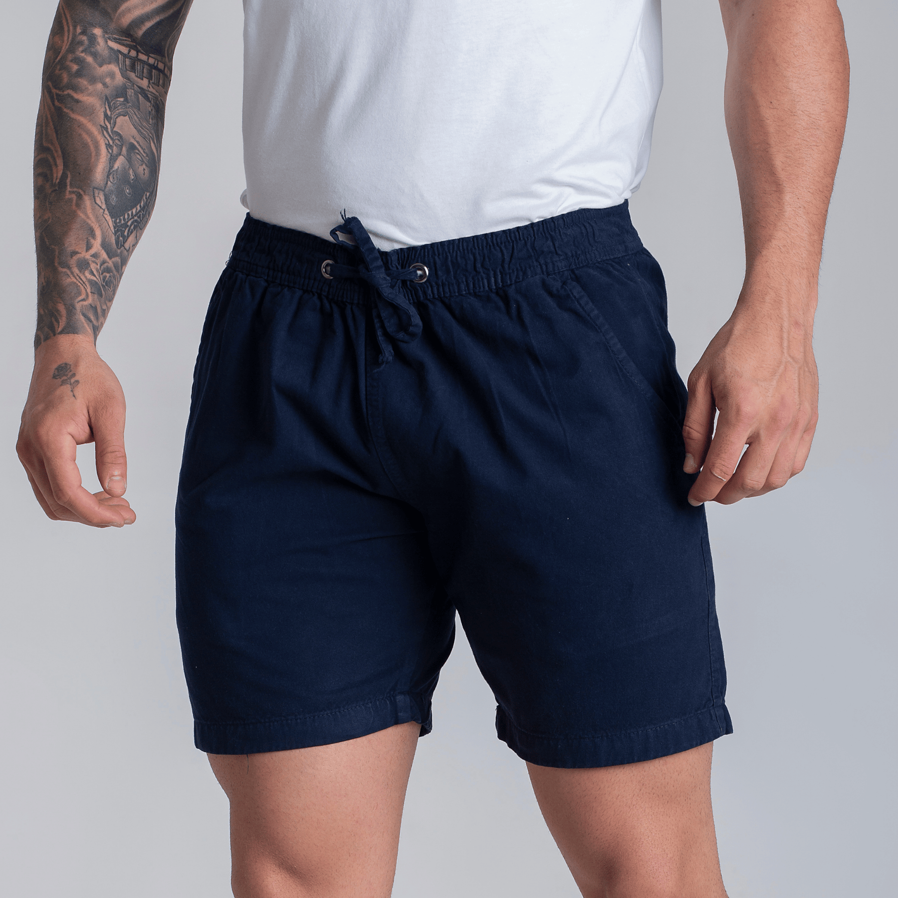 Kit 3 Short Mauricinho Sarja Brim Bermuda Masculina Colorida