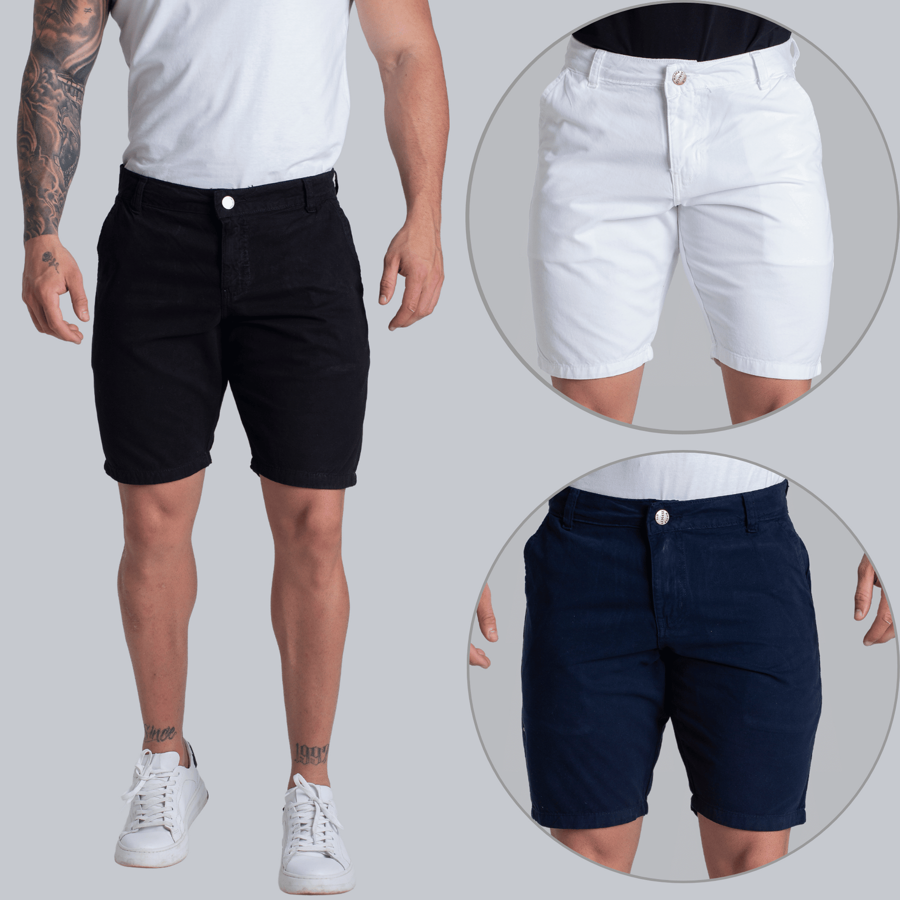 Kit 3 Bermudas Social