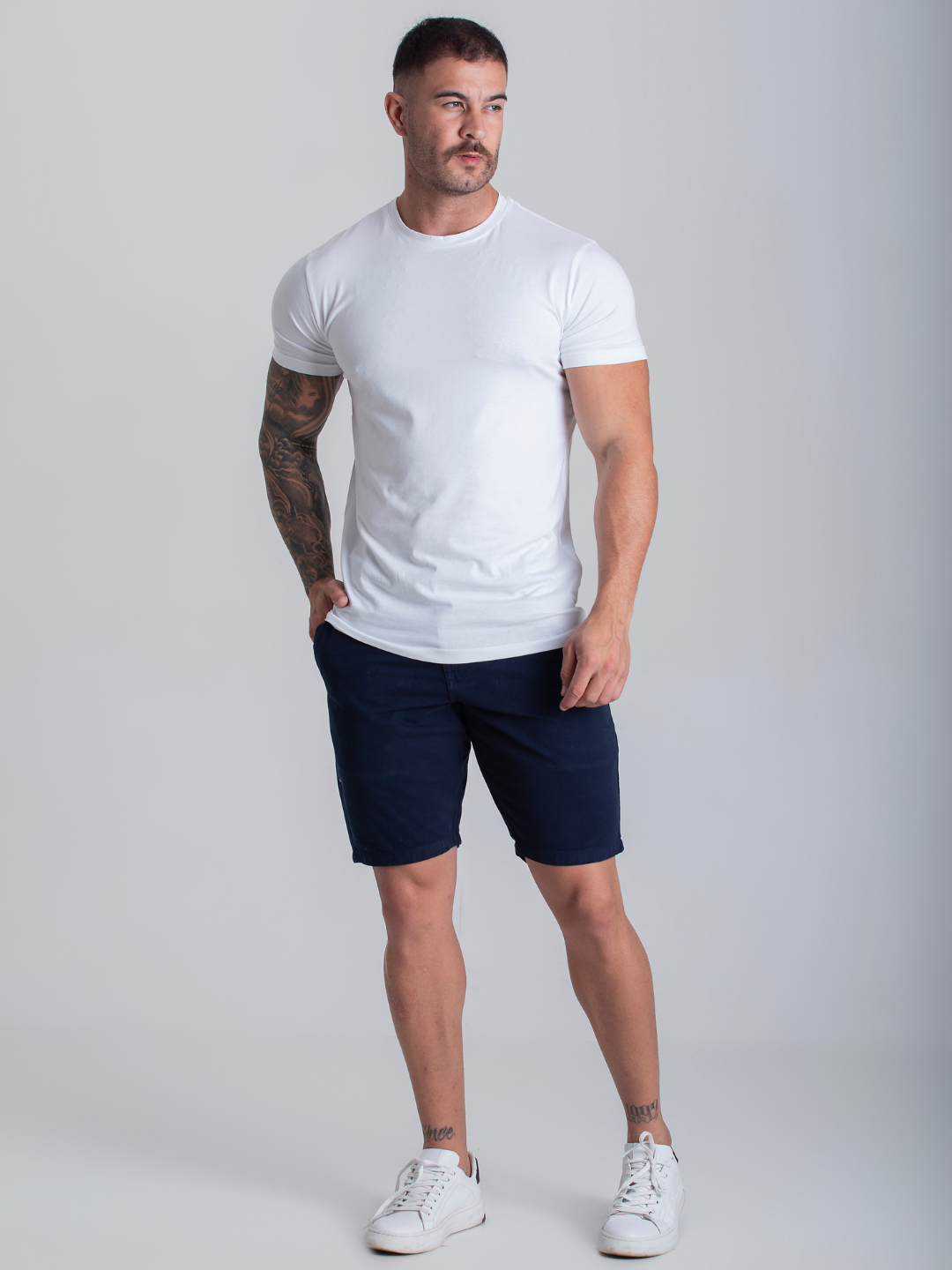 Bermuda Masculina Azul Marinho Social Sarja Verão