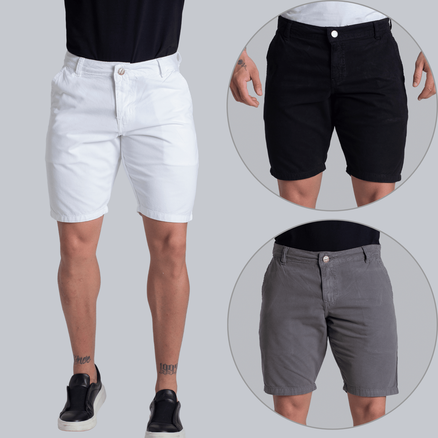 Kit 3 Bermudas Social