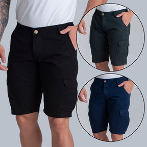 Kit 3 Bermudas Cargo