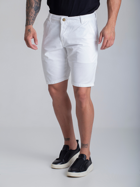 Bermuda Social Short Brim Com Bolsos Slim Fit Coloridas