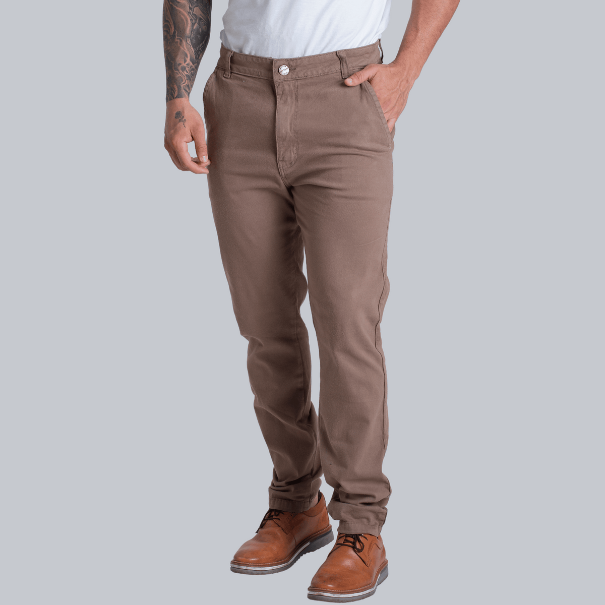 Calça Masculina Sarja Marrom