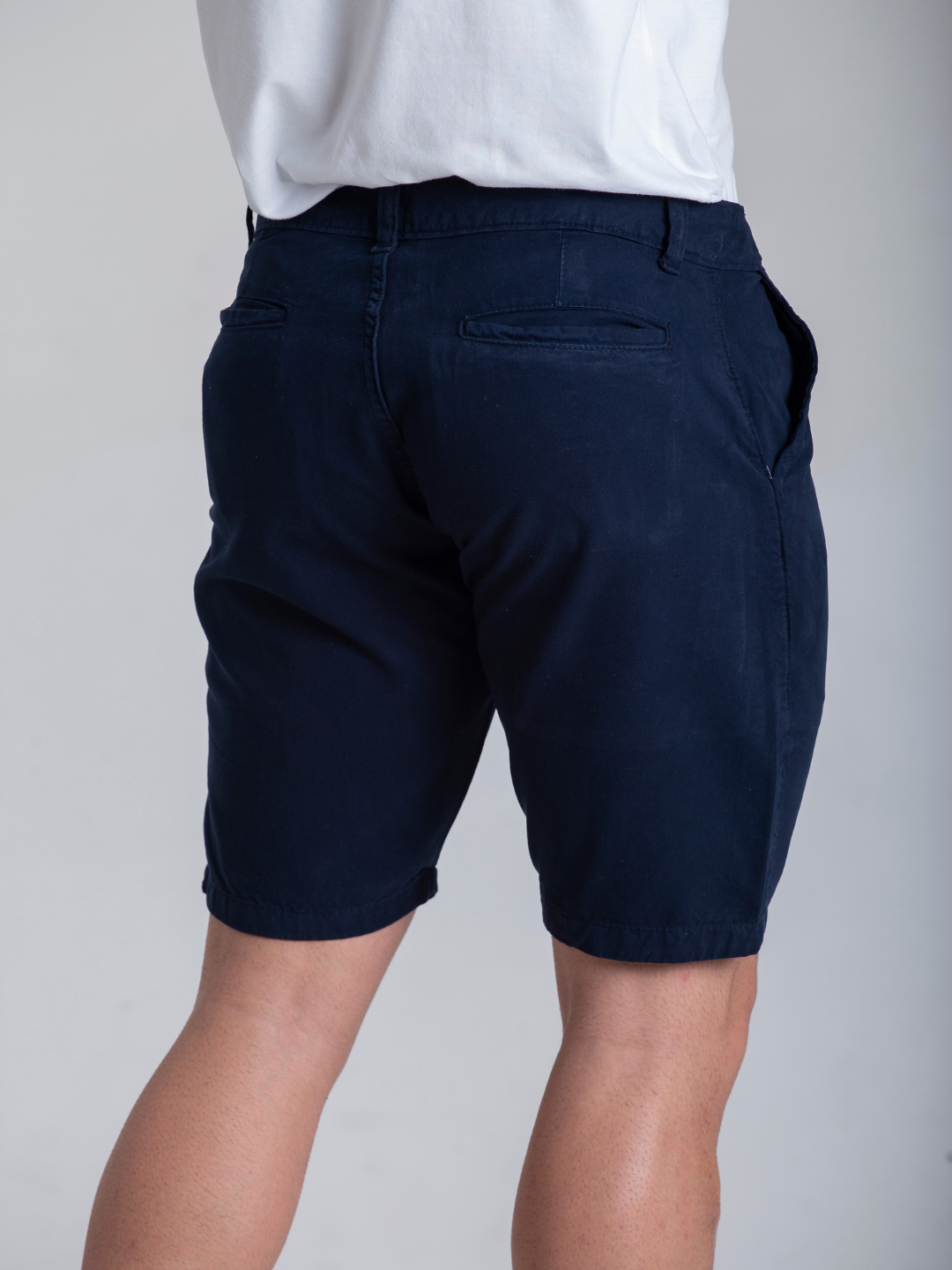 Bermuda Masculina Azul Marinho Social Sarja Verão