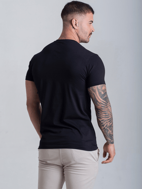 Camiseta Masculina Com Elastano Algodão Egipcio Lisa Basica