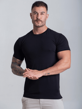 Camiseta Masculina Com Elastano Algodão Egipcio Lisa Basica