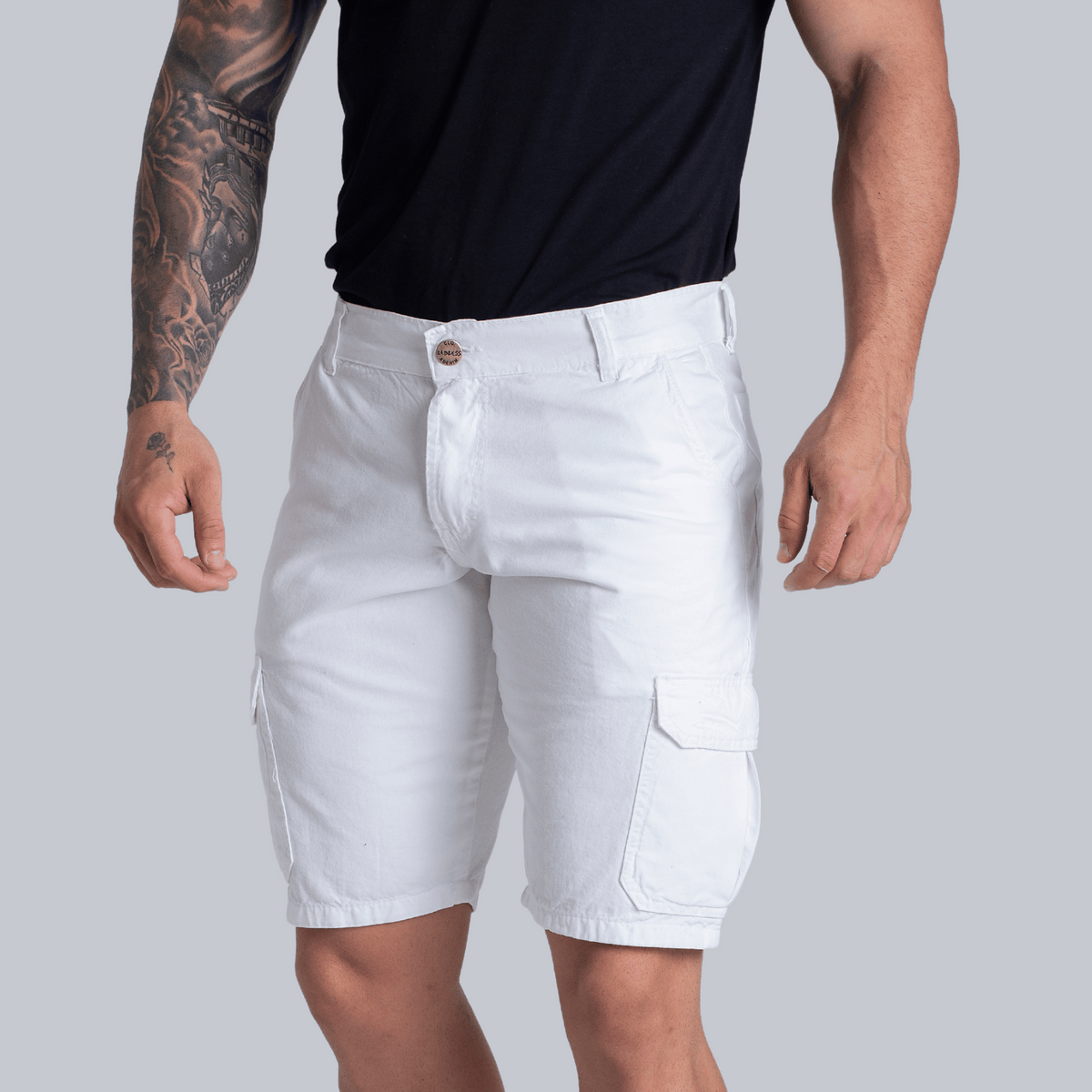 Bermuda Cargo Sarja Branco