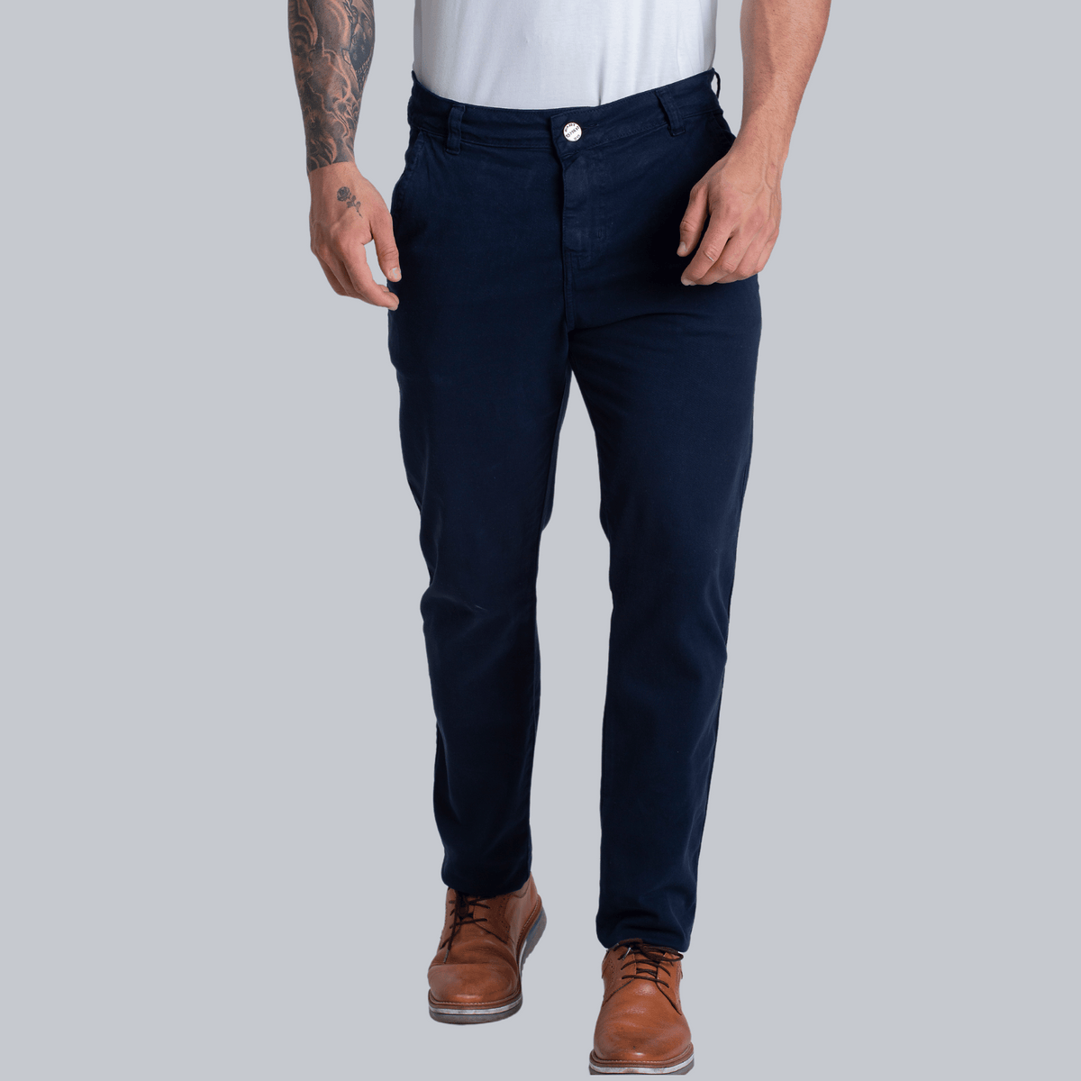 Calça Masculina Sarja Azul Marinho