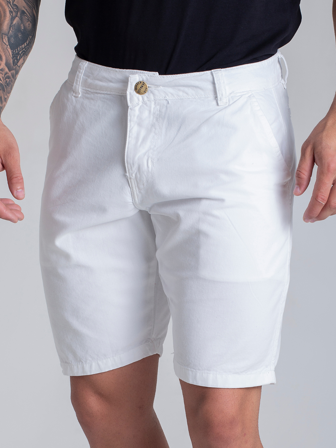 Bermuda Social Short Brim Com Bolsos Slim Fit Coloridas